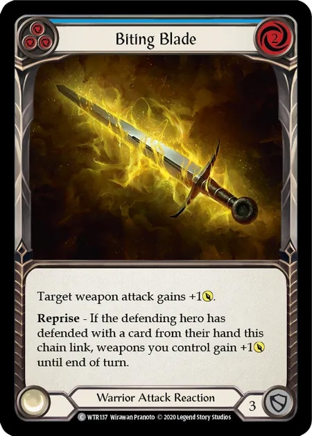 【EN】[Warrior] Biting Blade (青)「C」〔WTR-UL137〕