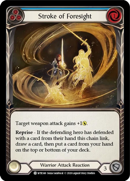 【EN】[Warrior] Stroke of Foresight (青)「C」〔WTR-UL140〕