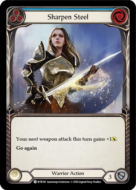【EN】[Warrior] Sharpen Steel (青)「C」〔WTR-UL143〕