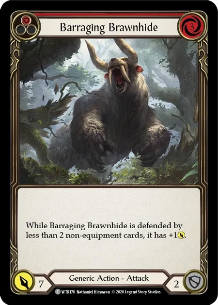 【EN】[Generic] Barraging Brawnhide (赤)「C」〔WTR-UL176〕