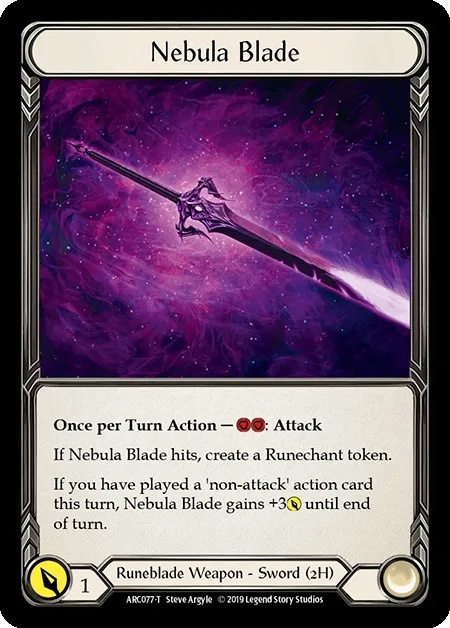 EN】[Runeblade] Nebula Blade/星雲の剣 (武器)「T」〔ARC-1st077