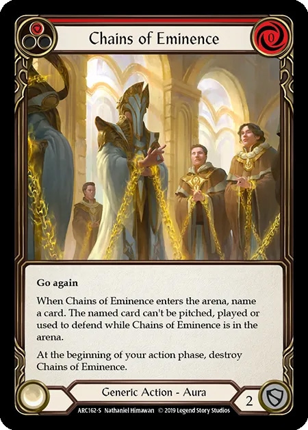 【EN】《Rainbow Foil》[Generic] Chains of Eminence (赤)「S」〔ARC-1st162〕