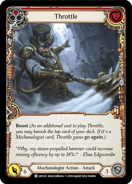 【EN】《Rainbow Foil》[Mechanologist] Throttle/スロットル (赤)「C」〔ARC-UL023〕