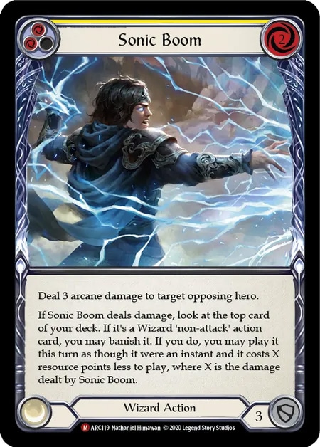 【EN】《Rainbow Foil》[Wizard] Sonic Boom/ソニックブーム (黄)「M」〔ARC-UL119〕