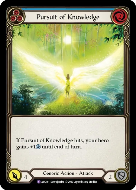 【EN】《Rainbow Foil》[Generic] Pursuit of Knowledge (青)「S」〔ARC-UL161〕