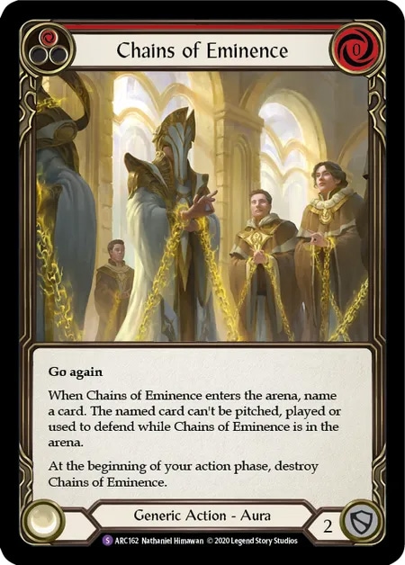 【EN】《Rainbow Foil》[Generic] Chains of Eminence (赤)「S」〔ARC-UL162〕