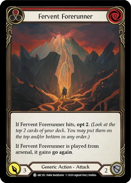 【EN】《Rainbow Foil》[Generic] Fervent Forerunner (赤)「C」〔ARC-UL182〕