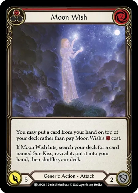 【EN】《Rainbow Foil》[Generic] Moon Wish (赤)「C」〔ARC-UL185〕