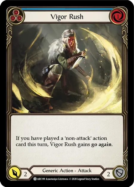 【EN】《Rainbow Foil》[Generic] Vigor Rush (青)「C」〔ARC-UL199〕