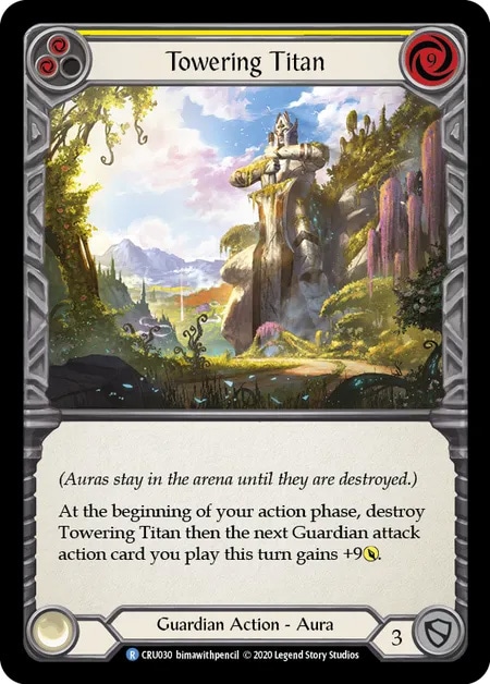 【EN】《Rainbow Foil》[Guardian] Towering Titan (黄)「R」〔CRU-1st030〕