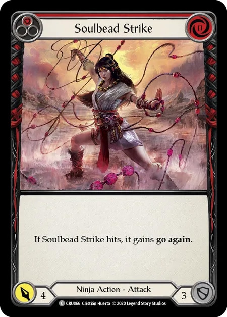 【EN】[Ninja] Soulbead Strike (赤)「C」〔CRU-1st066〕