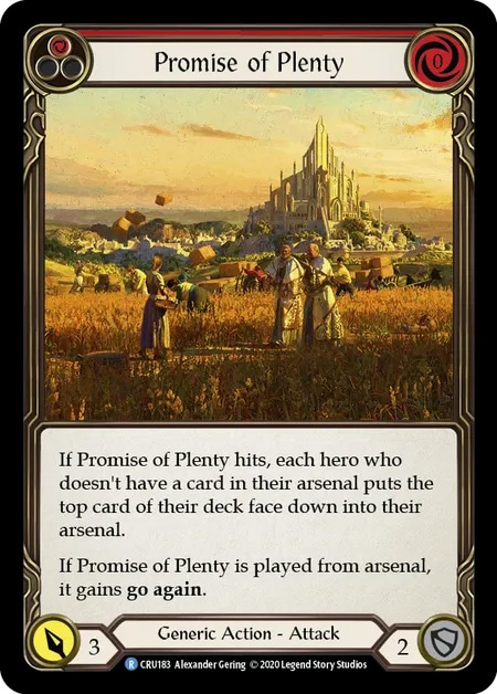 【EN】[Generic] Promise of Plenty (赤)「R」〔CRU-1st183〕