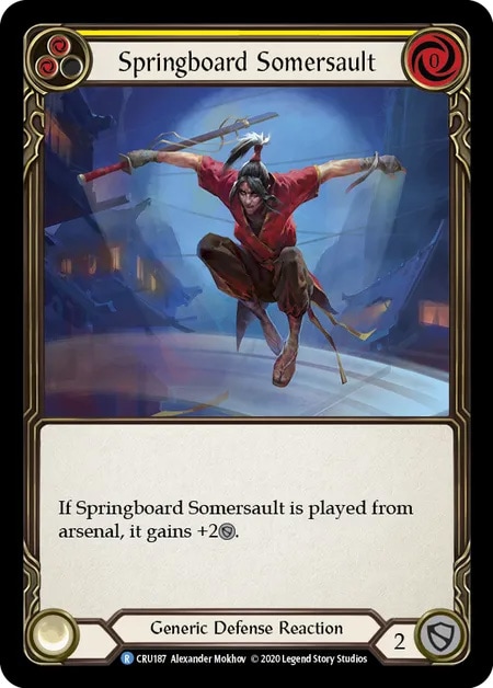 【EN】《Rainbow Foil》[Generic] Springboard Somersault (黄)「R」〔CRU-1st187〕