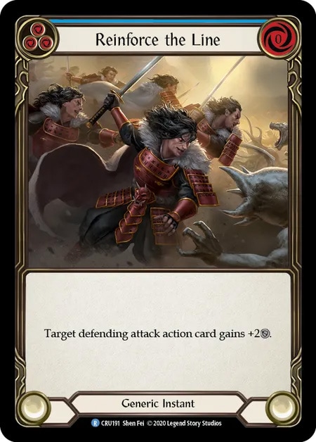 EN】《Rainbow Foil》[Generic] Reinforce the Line (青)「R」〔CRU