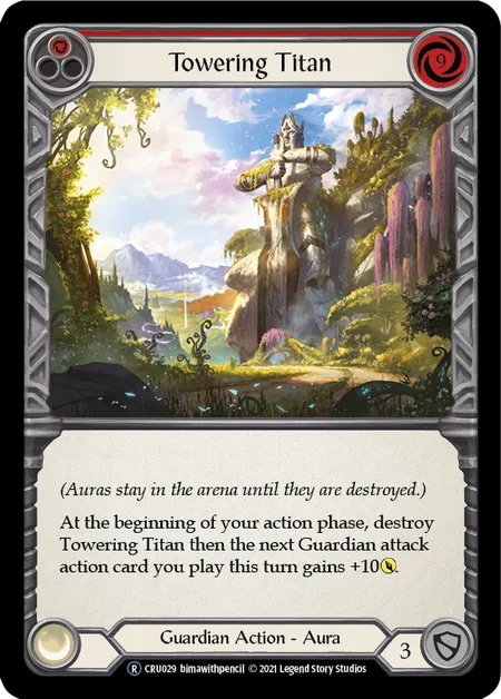 【EN】《Rainbow Foil》[Guardian] Towering Titan (赤)「R」〔CRU-UL029〕