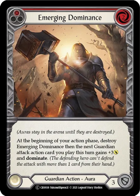 【EN】《Rainbow Foil》[Guardian] Emerging Dominance (赤)「C」〔CRU-UL038〕