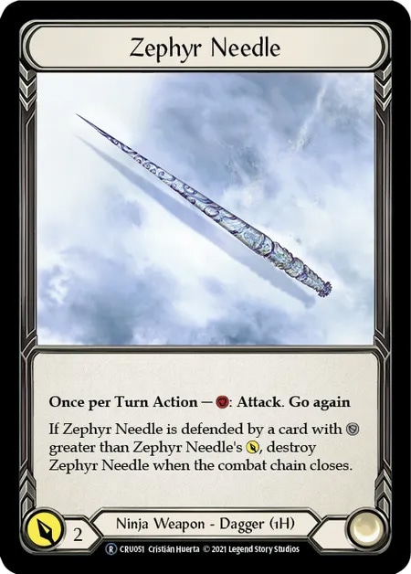 EN】《Rainbow Foil》[Ninja] Zephyr Needle 「R」〔CRU-UL051