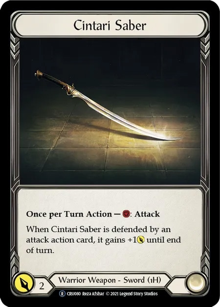 【EN】[Warrior] Cintari Saber 「R」〔CRU-UL080〕