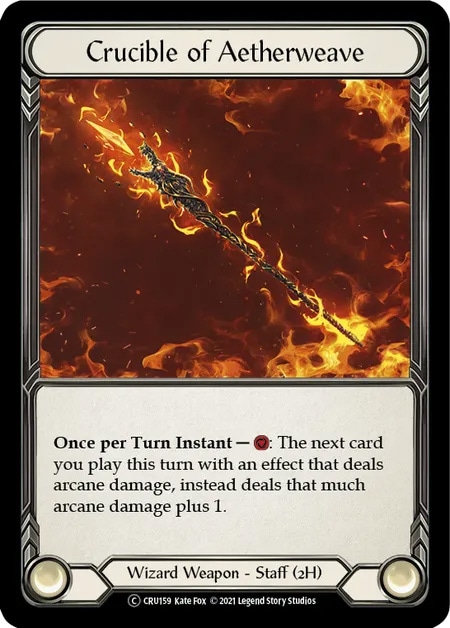 【EN】《Rainbow Foil》[Wizard] Crucible of Aetherweave 「C」〔CRU-UL159〕