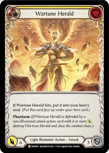 【EN】[Light Illusionist] Wartune Herald (黄)「C」〔MON-1st027〕
