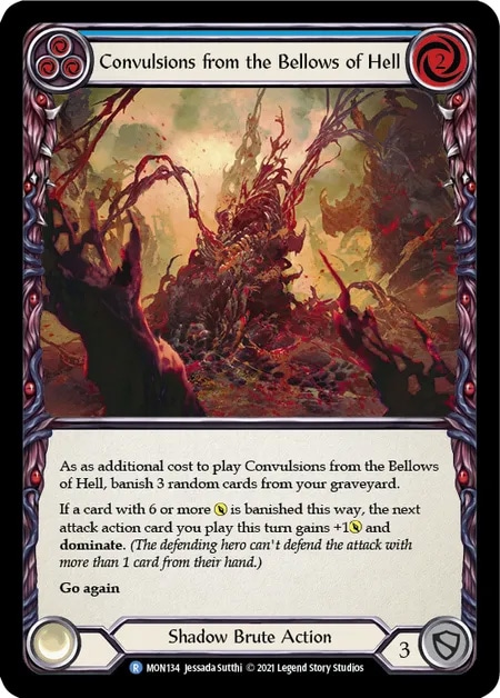【EN】[Shadow Brute] Convulsions from the Bellows of Hell (青)「R」〔MON-1st134〕