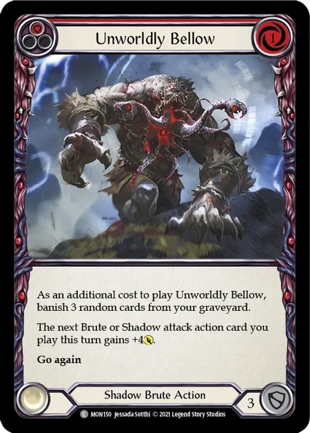 【EN】[Shadow Brute] Unworldly Bellow (赤)「C」〔MON-1st150〕