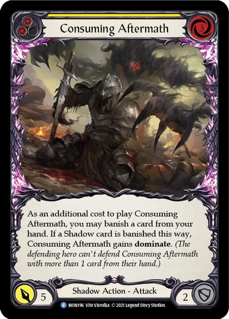【EN】《Rainbow Foil》[Shadow] Consuming Aftermath (黄)「R」〔MON-1st196〕