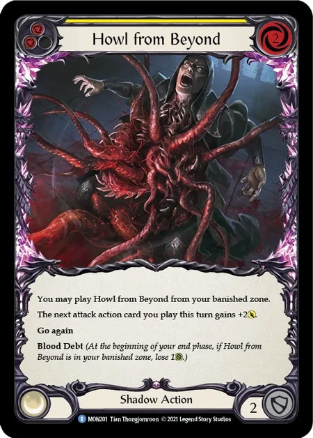 【EN】《Rainbow Foil》[Shadow] Howl From Beyond (黄)「R」〔MON-1st201〕