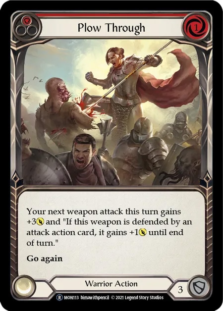 【EN】[Warrior] Plow Through (赤)「R」〔MON-UL113〕