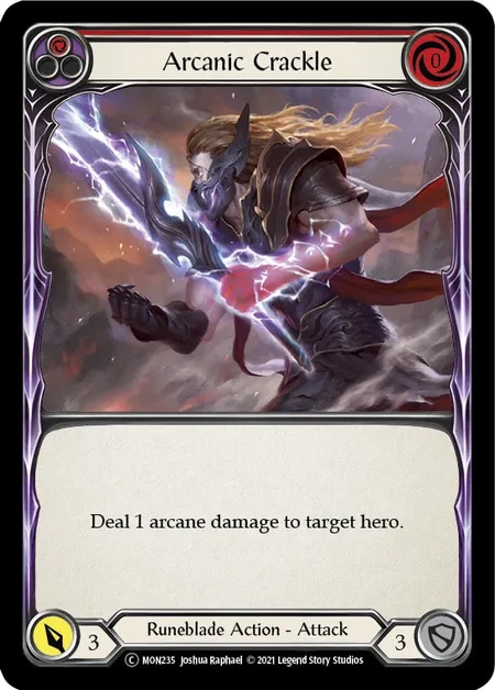 【EN】[Runeblade] Arcanic Crackle (赤)「C」〔MON-UL235〕