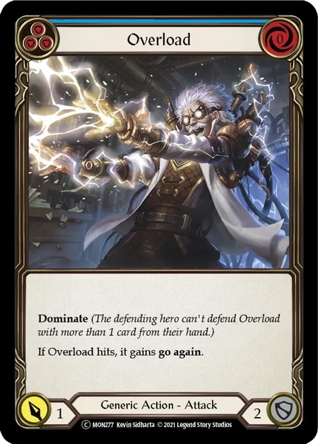【EN】《Rainbow Foil》[Generic] Overload (青)「C」〔MON-UL277〕