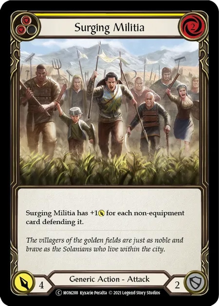 【EN】《Rainbow Foil》[Generic] Surging Militia (黄)「C」〔MON-UL288〕