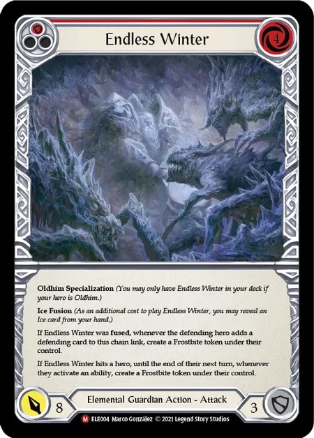 【EN】《Rainbow Foil》[Elemental Guardian] Endless Winter 「M」〔ELE-1st004〕