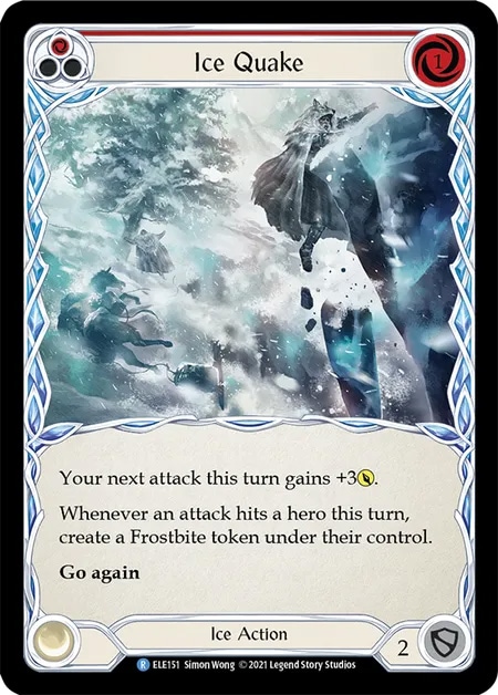 【EN】《Rainbow Foil》[Ice] Ice Quake (赤)「R」〔ELE-1st151〕