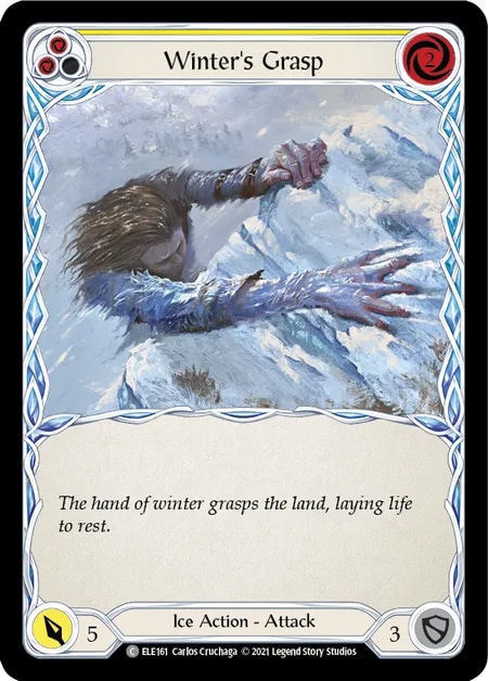 【EN】《Rainbow Foil》[Ice] Winter's Grasp (黄)「C」〔ELE-1st161〕