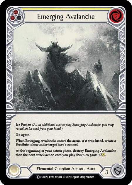 【EN】[Elemental Guardian] Emerging Avalanche (黄)「C」〔ELE-UL026〕