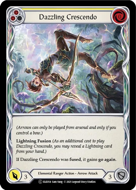【EN】《Rainbow Foil》[Elemental Ranger] Dazzling Crescendo (黄)「C」〔ELE-UL054〕