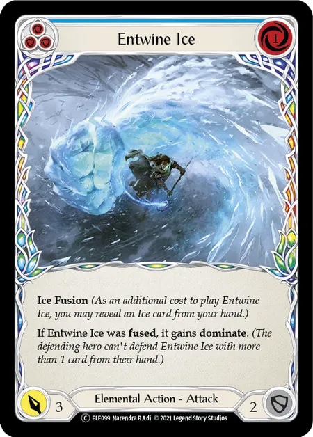 【EN】《Rainbow Foil》[Elemental] Entwine Ice (青)「C」〔ELE-UL099〕