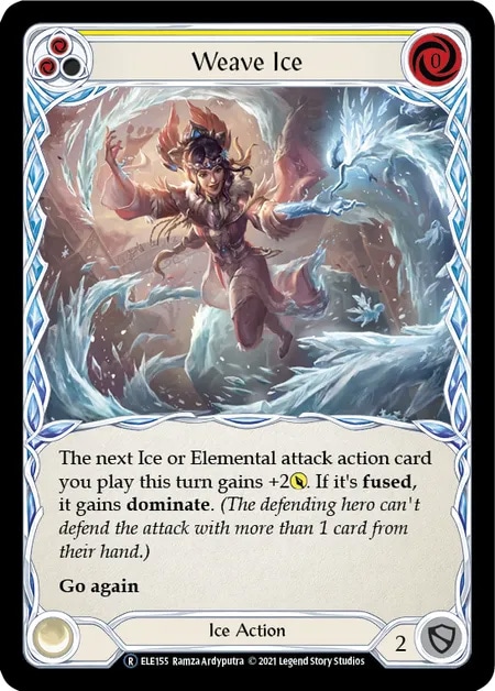 【EN】《Rainbow Foil》[Ice] Weave Ice (黄)「R」〔ELE-UL155〕