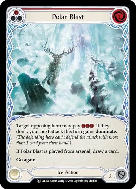 【EN】《Rainbow Foil》[Ice] Polar Blast (赤)「C」〔ELE-UL166〕