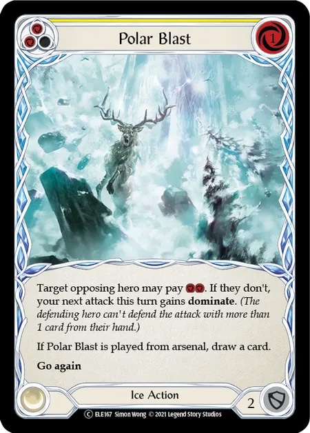 EN】《Rainbow Foil》[Ice] Polar Blast (黄)「C」〔ELE-UL167〕 | Ice