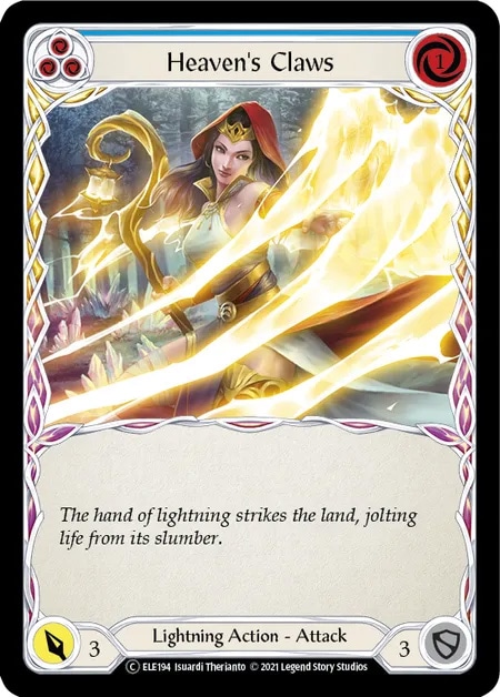 【EN】[Lightning] Heaven's Claws (青)「C」〔ELE-UL194〕