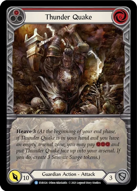 【EN】《Rainbow Foil》《Extended Art》[Guardian] Thunder Quake (赤)「R」〔EVR024〕