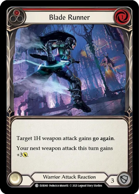 【EN】《Rainbow Foil》[Warrior] Blade Runner (赤)「C」〔EVR060〕