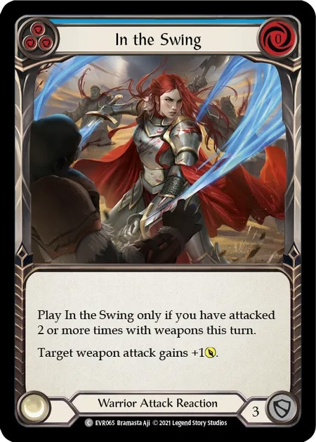 EN】《Rainbow Foil》[Warrior] In the Swing (青)「C」〔EVR065