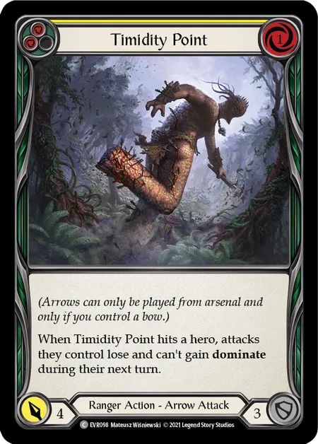 EN】《Rainbow Foil》[Ranger] Timidity Point (黄)「C」〔EVR098