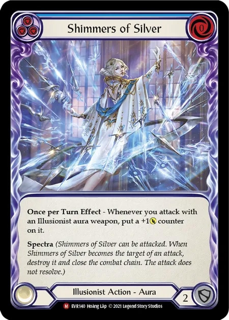 【EN】《Rainbow Foil》[Illusionist] Shimmers of Silver 「M」〔EVR140〕