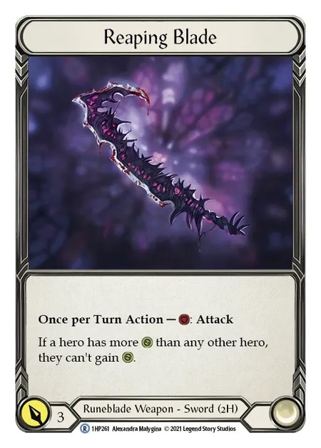 【EN】[Runeblade] Reaping Blade 「R」〔1HP261〕