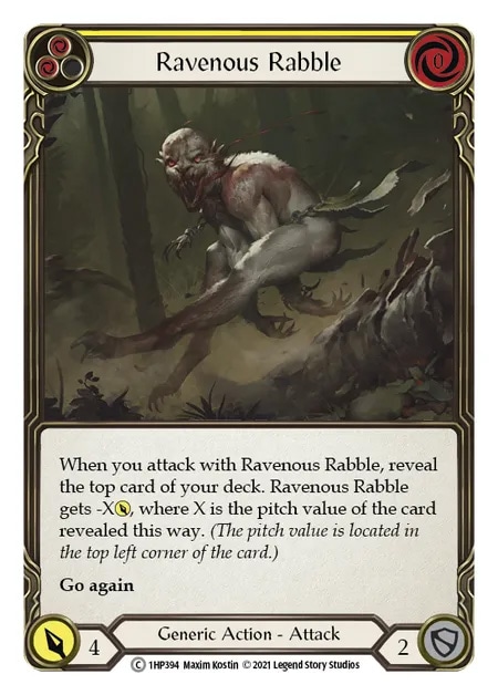 Ravenous Rabble Red - Flesh & Blood TCG - Arcane Rising