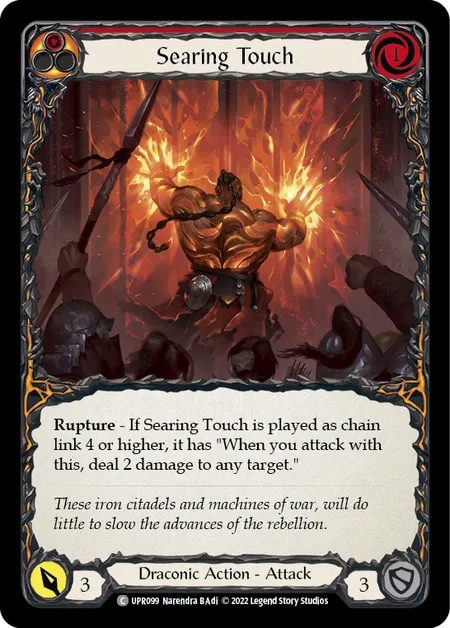 【EN】《Rainbow Foil》[Draconic] Searing Touch 「C」〔UPR099〕